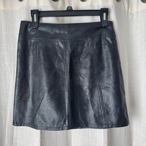 Black Leather Skirt